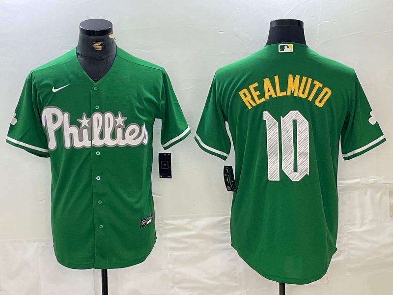 Men Philadelphia Phillies #10 Realmuto Green Fashion Edition Nike 2024 MLB Jersey style 1